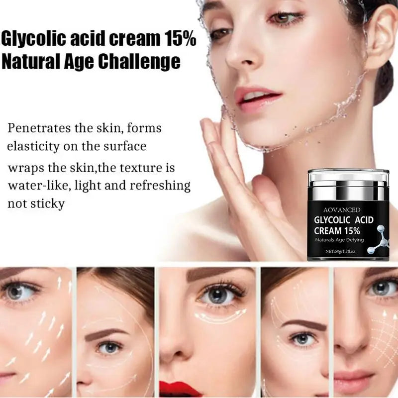 15% Glycolic Acid Cream Anti Wrinkle Face Cream Lifting Firming Cream Moisturizing Cream Exfoliating Cleaning Pore