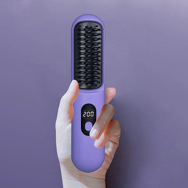 1PCS Negative Ion Hair Straightening Comb Easy To Carry Straight Hair Not Harmful To Hair Curling And Straightening